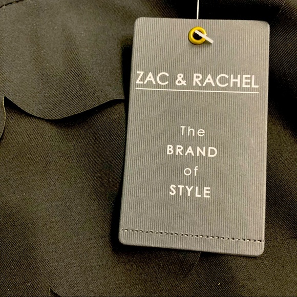 Black scalloped layered pencil skirt workwear office business wear Zac & Rachel - Picture 4 of 9